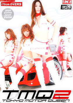 Two Racing Queens Take Turns Posing and showing Pussy by the Car